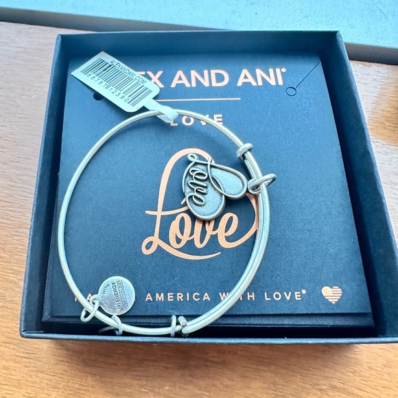 NWT Alex and Ani ‘Love' Charm Bracelet - Picture 7 of 8